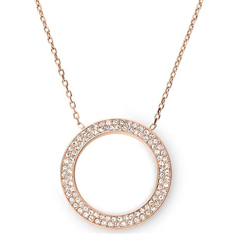 michael kors circle necklace rose gold|michael kors rose gold bangle.